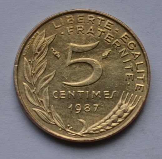Франция, 5 сантимов 1987 г.