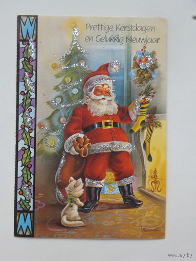 Голандия с новым годом 1990-е  10х15 см