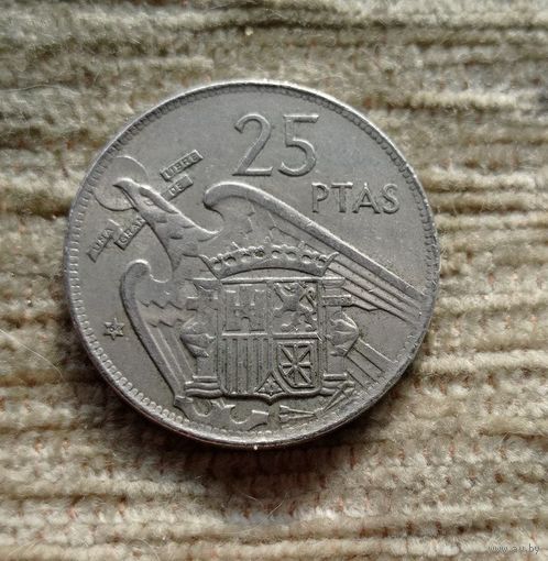 Werty71 Испания 25 песет 1964 1957