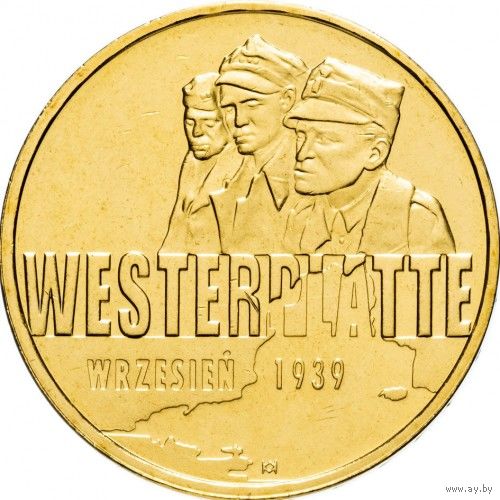 Польша 2 злотых, 2009 Оборона Вестерплатте в сентябре 1939 UNC