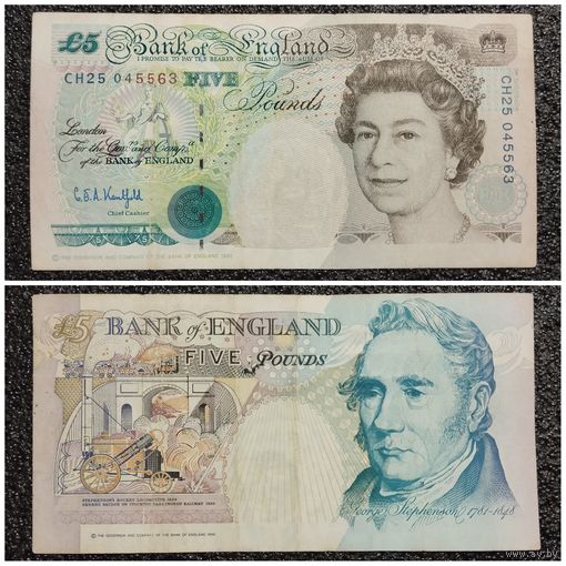 5 фунтов Великобритания 1990 г.
