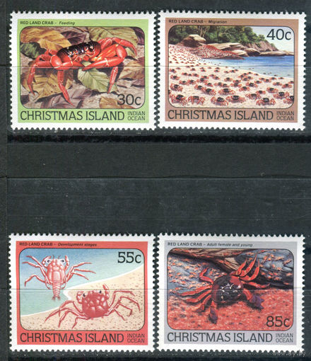 Рождественские острова (о-в Рождества) - 1984г. - красные крабы - 4 марки - полная серия, MNH [Mi 183-186]. #4-B6-Z-1-1