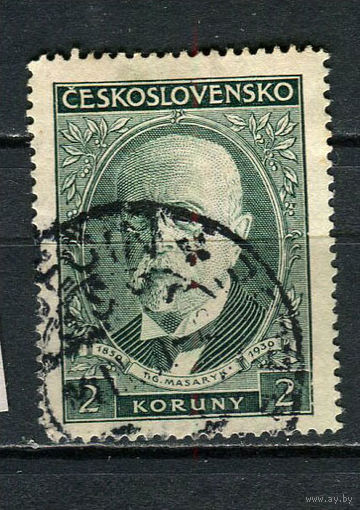 Первая Чехословацкая республика - 1930 - Президент Томаш Гарриг Масарик 2Kc - [Mi.299] - 1 марка. Гашеная.  (Лот 59Ft)-T25P31