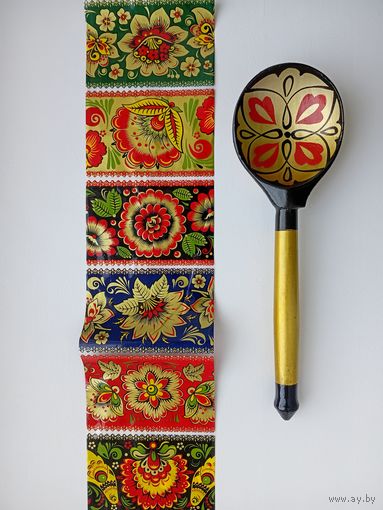 Ложка. Дерево. Лак. Ручная роспись