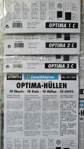 Leuchtturm S5, S6 Optima листы для банкнот двухсторонние на 5 и 6 (10 и 12 ячеек)! Целая пачка 10 шт! Германия, Лёйхтурм, Leuchtturm! ВОЗМОЖЕН ОБМЕН!