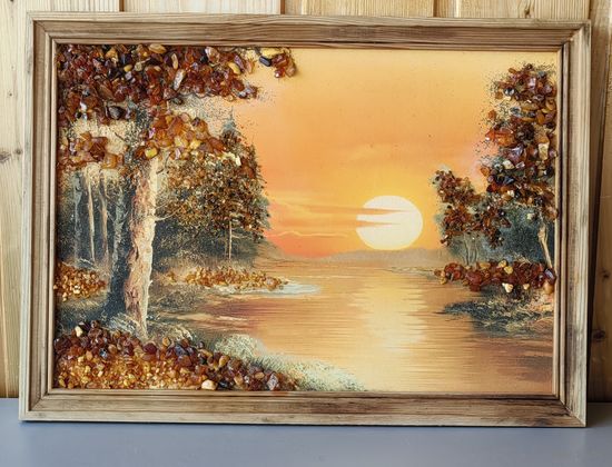 Картина янтарная