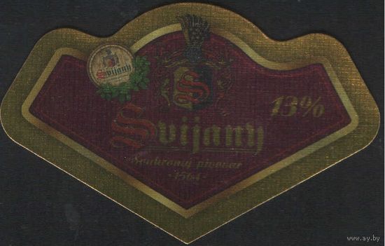 Пивная этикетка. Svijany - Чехия