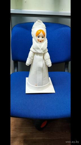 Снегурочка вата папье маше  36 см  СССР ретро. Аукцион с рубля!