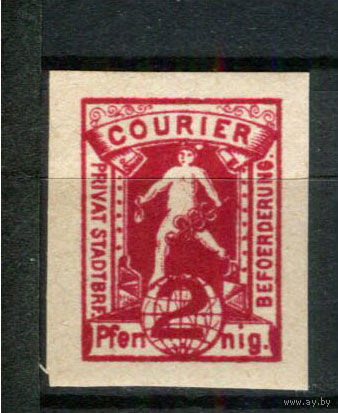 Германия - Магдебург - Местные марки - 1887 - Меркурий над глобусом 2Pf - [Mi. 7Ba] - полная серия - 1 марка. MNH.  (Лот 136AQ)