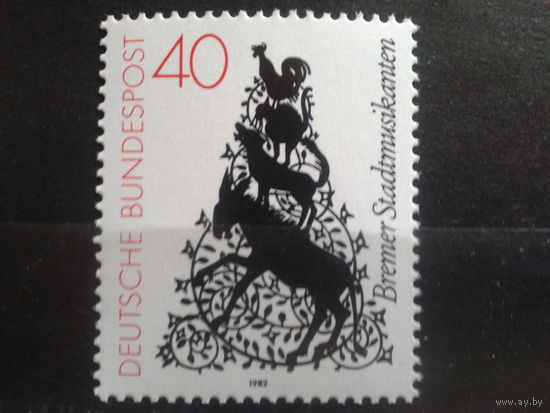 ФРГ 1982 Бременские музыканты, сказка Михель-0,8 евро