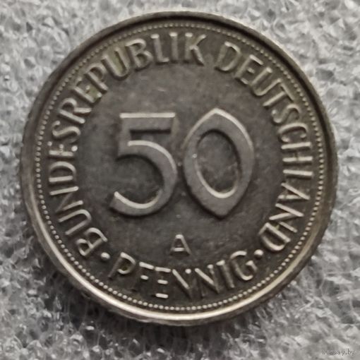 Германия 50 пфеннигов  1990 г.  "А"