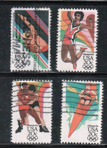 США-1984, (Мих.1690-1693) , гаш. , Спорт, Летняя ОИ-1984, (полная серия)(2)