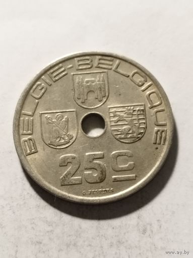Бельгия 25 сентим 1938