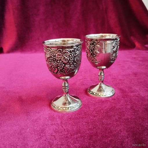 Рюмка Виноград, высота 7.5 см. Европа, альпака