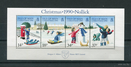 ОСТРОВ МЭН, 1990, ** (Р) Рождество Санки Снеговик