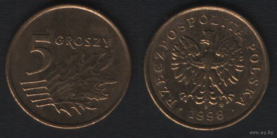 Польша y278 5 грош 1998 год (mw) (_alb2