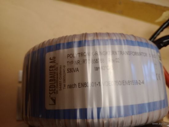 Трансформатор тороидальный 530VA.