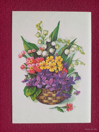 Корзина с цветами. Куртенко 1989 г. Кр1.