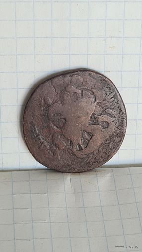С 1 РУБЛЯ ! ПЕРЕЧЕКАН ! МОНЕТА МЕДЬ 2 КОПЕЙКИ 1757 год ЕЛИЗАВЕТА РОССИЯ ИМПЕРИЯ