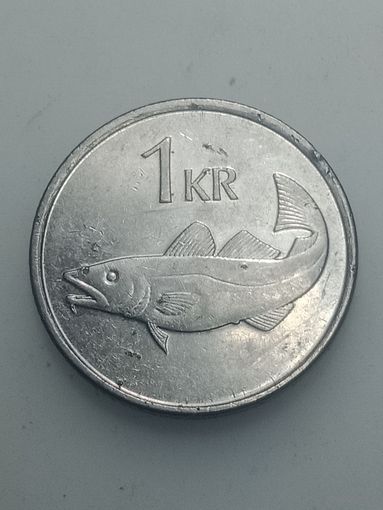 Исландия 1 крона  1996 года .
