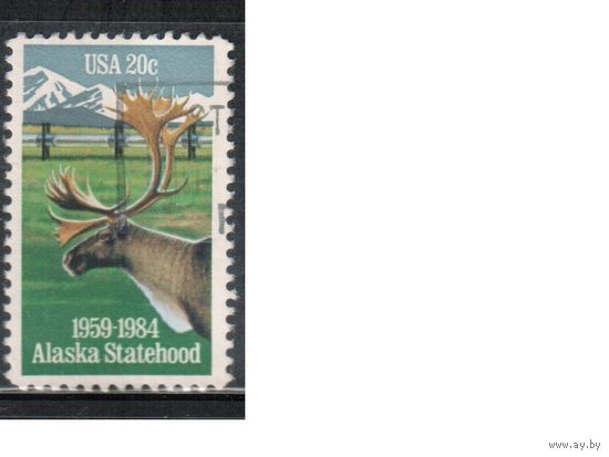 США-1984, (Мих.1670) , гаш. , Аляска, Фауна (одиночка)