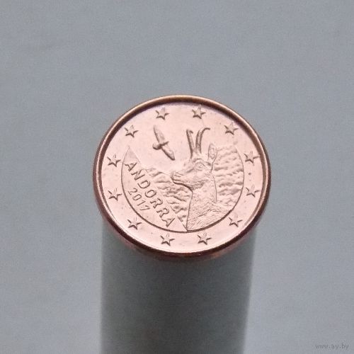 Андорра 1 евроцент 2017