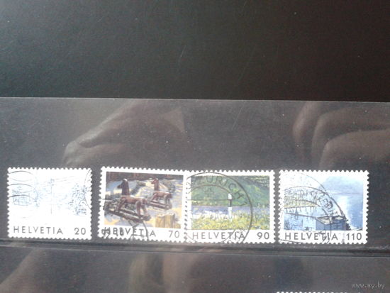 Швейцария 1998 Стандарт, ландшафты Михель-2,3 евро гаш