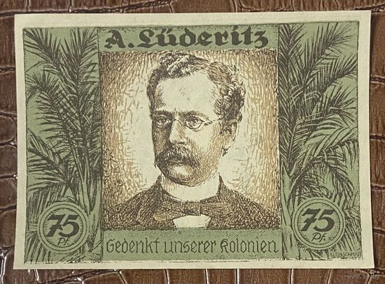 Нодгельд 75 пфеннигов 1921 год. Гамбург, Берлин, Бремен. Веймарская республика