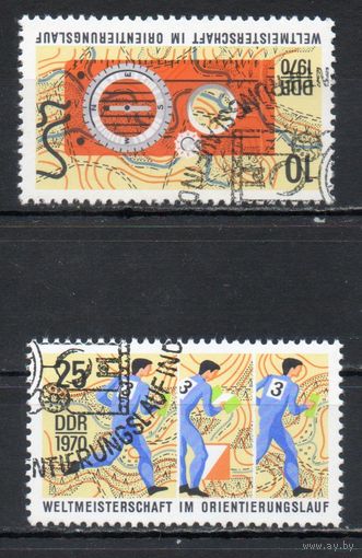 III первенство мира по ориентированию на местности в Фридрихсроде ГДР 1970 год серия из 2-х марок
