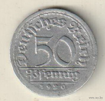Германия 50 пфенниг 1920 F