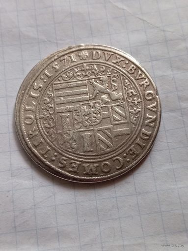 Гульденталер (60 крейцеров) 1571 года. Тироль.