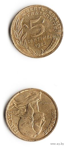 5 сантимов Франция 1982 год