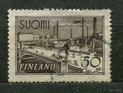 Мост в городе Тампере. Финляндия. 1948