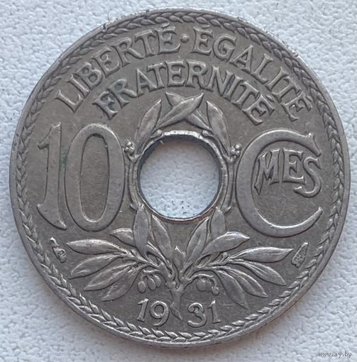 Франция 10 сантимов 1931 г. Цена за 1 шт.