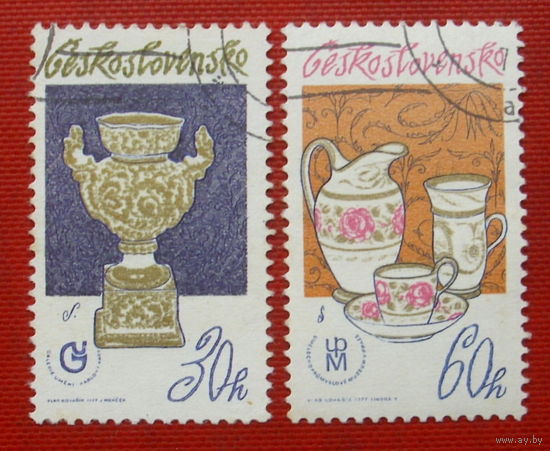 Чехословакия. Фарфор. ( 2 марки ) 1977 года. 6-8.