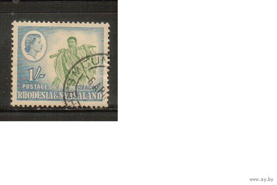 Родезия-Ньясаленд-1959,(Мих.27) гаш. ,  Английские Колонии, Табак