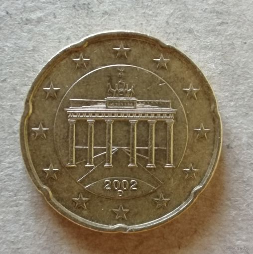 Германия 20 евроцентов 2013 г "D" , KM# 211