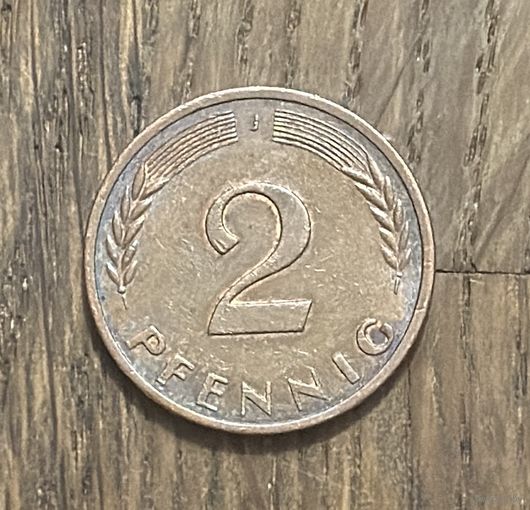 Германия ФРГ 2 Пфеннига 1971г.J