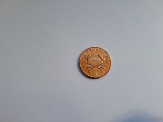 1 пенс 2012 года. Гернси. UNC