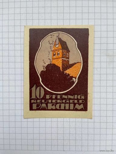 Нотгельд 10 пфеннигов Германия Пархим-0501