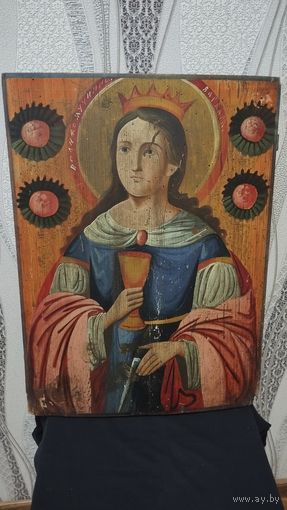 Икона на дереве Варвара