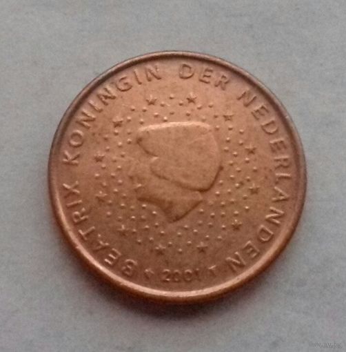 1 евроцент, Нидерланды 2001 г.