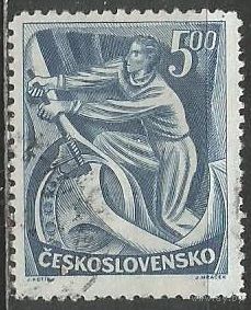 Чехословакия. 9-й Съезд Компартии. Рабочий. 1949г. Mi#577.