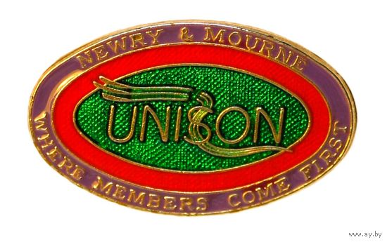 Англия. Значок профсоюза государственных служб Unison