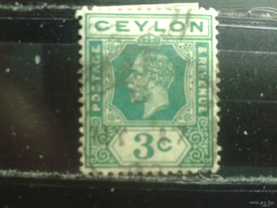 Цейлон, колония Англии, 1917. Король Георг V