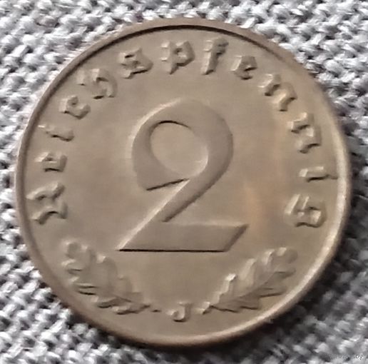 2 рейхспфеннига 1939 J