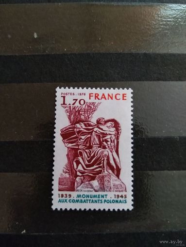 1978 Франция военный мемориал польских бойцов война чистая MNH** выпускалась одиночкой (4-15)