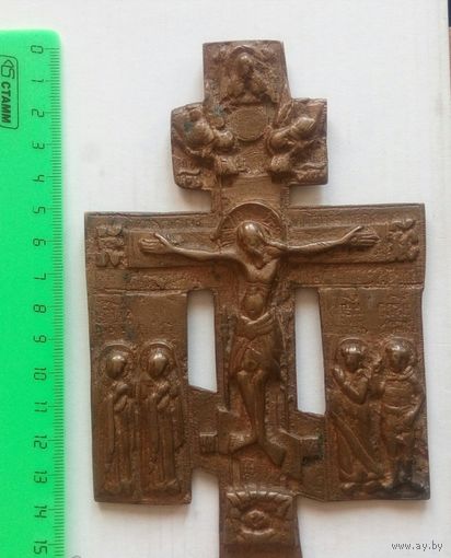 Крест Распятие с предстоящими. Верещагинское литьё.