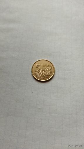 5 грошей 2008 г. Польша.
