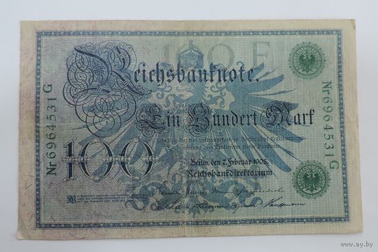 100 марок 1908 г. Германия